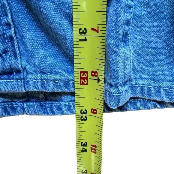 ASOS Blue Denim Jean Shirt Mini Dress Button Down Collar Long Sleeve Cotton 4 - Picture 9 of 12